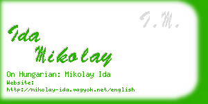 ida mikolay business card